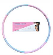 Fitness hoelahoep met kliksysteem Ø 88cm - 6 delen - Fitness Hoop Roze/blauw