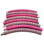 Fitness hoelahoep met kliksysteem Ø 88cm - 8 delen - Fitness Hoop - Roze/grijs