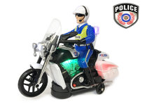 BS Politie motor met led flash light en politie geluiden - Police 20CM