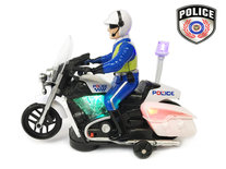 BS Politie motor met led flash light en politie geluiden - Police 20CM