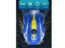 Rc Hovercraft A1 - 2.4G 4CH RC Twin-propeller boot - 50 meter - 21CM