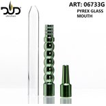 DUD Shisha mondstuk compleet voor waterpijp slang - Metal Adapter for Silicon Hose with Glass mouthpiece