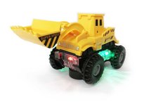 Speelgoed Graafmachine - Led lichtjes en muziek + Schoolbus met Disco Led Lichtjes en Muziek | Incl. Batterij