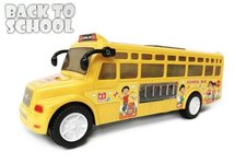 Speelgoed Graafmachine - Led lichtjes en muziek + Schoolbus met Disco Led Lichtjes en Muziek | Incl. Batterij