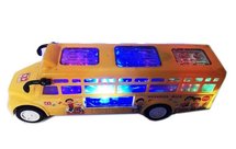 Speelgoed Schoolbus + Dinosaurus STEGOSAURUS met licht en geluid Voordeel pak 2 Stuks | Incl. Batterij