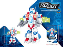 Robot met geluid en led lichtjes - Space Fighter Spin robot 23CM