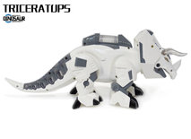 Dinosaurus robot Triceratops - bewegen en lopen - met led lichtjes en dino geluiden - 37.5CM