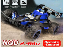 RC Race Buggy NQD - 2.4GHZ radio grafisch bestuurbare auto 12km/u - 1:16 - oplaadbaar + extra accu