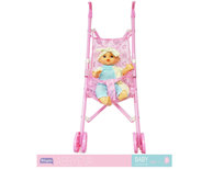 Baby pop Eva met wagen en accessoires - maakt geluid - interactief speelgoed pop