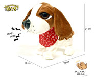 Schattig blaffende speelgoed hondje - Met 7 verschillende kunstjes op geluid/aanraken - Voice Control clap dog- 29CM