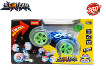 Rc stunt car - Acrobatische afstand bestuurbaar auto met 360º draaiende wielen - Oplaadbaar 17.5CM