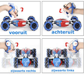 Rc Stunt Car 4WD Transformer auto met hand en Afstandsbediening bestuurbaar Twisten Off-Road Voertuig 1:10 - 2.4ghz