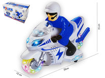 Politie motor met led flash light en politie geluiden - Police Motorcycle 25CM