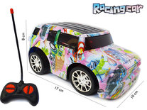 RC Racing Car - 3D LED Flash light - radio grafisch bestuurbaar auto 1:20 - 17CM