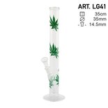 Bong glass Greenline - H: 35cm Ø: 35mm -weed pipe glas