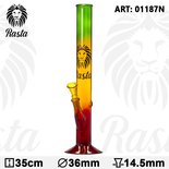 Rasta glazen Bong Weed pijp- H:35cm- Ø:36mm - SG:14.5mm