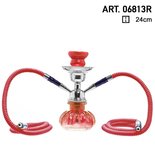 Waterpijp pumpkin rood 2 slangen - 2 hoses shisha (24CM)