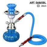 Waterpijp pumpkin blauw 1 slang - 1 hose shisha (24CM)