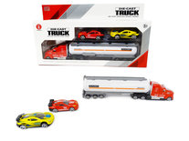 Autotransporter met 2 auto's - Tankwagen 1:58 - DIE-CAST TRUCK SERIES - model auto's