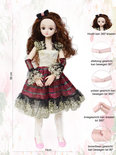 Demi Girl Prinses pop speelgoed - met chique classic feest jurkje - 56CM