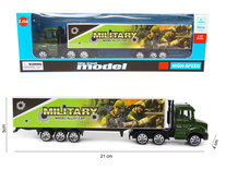 Speelgoed Vrachtwagen met oplegger van military - Die cast model voertuigen - 1:87