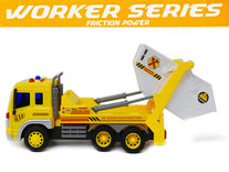 Vrachtwagen met laadbak-kiepbak - lichtjes en geluid - werkvoertuig Workers Series (26cm)