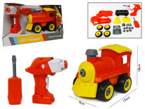 RC DIY trein speelgoed bouw set 24 stuks - 4in1 - afstandsbediening en schroefboormachine - City Tourist train