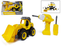 DIY rc graafmachine truck - bouwset 24 stuks - 4in1 - afstandsbediening en schroefboormachine - City Engineering