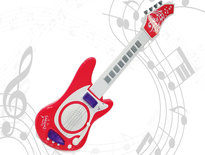 Speelgoed elektrische muziek gitaar met microfoon - Music guitar + mice