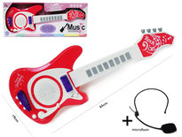 Speelgoed elektrische muziek gitaar met microfoon - Music guitar + mice