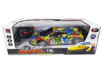 Rc auto met Led koplampen 1:16 - radio grafisch Sport Car (28CM)