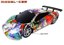 Rc auto met Led koplampen 1:16 - radio grafisch Sport Car (26CM)
