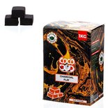 CoCo DUD Flat Shape-Charcoal- 108st / doos 1 kg - waterpijp kooltjes