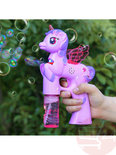 Bellenblaas pistool Pony - schiet automatisch bellen uit - met geluid en lichtjes (23CM)