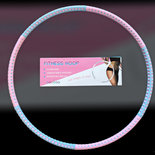 Fitness hoelahoep met kliksysteem Ø 88cm - 6 delen - Fitness Hoop Roze/blauw
