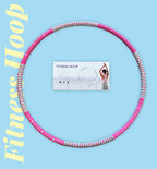Fitness hoelahoep met kliksysteem Ø 88cm - 8 delen - Fitness Hoop - Roze/grijs
