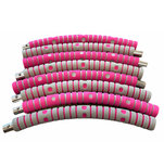 Fitness hoelahoep met kliksysteem Ø 88cm - 8 delen - Fitness Hoop - Roze/grijs