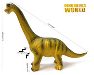 Diplodocus Dinosaurus speelgoed Prehistorie- zacht rubber - maakt dino geluiden - Dinoworld - 53 CM