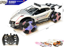 Rc auto 2.4GHZ Burnout Smoke Car met echte rook en LED-lichtjes en oplaadbaar