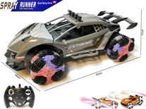 Rc auto 2.4GHZ Burnout Smoke Car met echte rook en LED-lichtjes en oplaadbaar