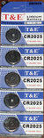 CR2025 3V Knoopcel batterijen | 5 stuks in pak