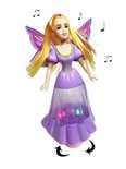 Dansende vlinder prinsesje pop fee met licht en muziek (26CM)