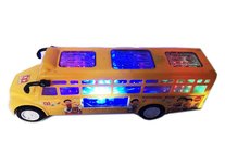 Schoolbus met Disco Led Lichtjes en Muziek - speelgoed busje 24CM