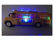 Schoolbus met Disco Led Lichtjes en Muziek - speelgoed busje 24CM
