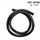 Dud siliconeslang waterpijp -Black Silicon Hose 120CM
