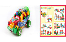 Bouwblokjes in een Gave Auto Box - 98 stuks Bouwsteentjes - Fast Game (35cm)