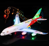 Airbus speelgoed vliegtuig A380 met licht en geluid 44cm