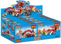 COGO 3018 Fire Fighter Brandstation bouwblokken - Display van 8 sets verschillende bouwsteentjes -brandweer