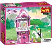 COGO Girls - Prinses kasteel - bouwsteen set van 167 stuks - bouwblokken