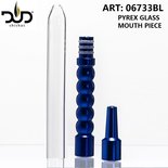 DUD Shisha mondstuk compleet voor waterpijp slang - Metal Adapter for Silicon Hose with Glass mouthpiece